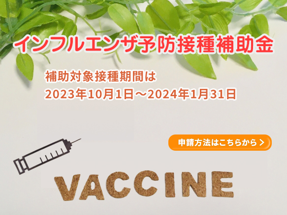 インフルエンザ予防接種補助金